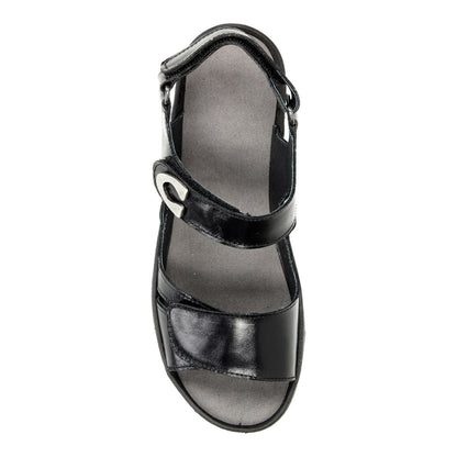 Medusa | Leather | Black - sandals - Wolky
