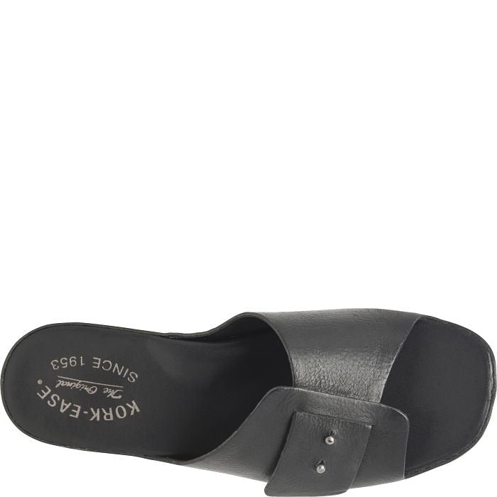 Mesa | Leather | Black - sandals - Kork - Ease