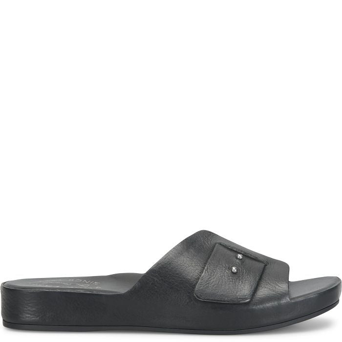 Mesa | Leather | Black - sandals - Kork - Ease