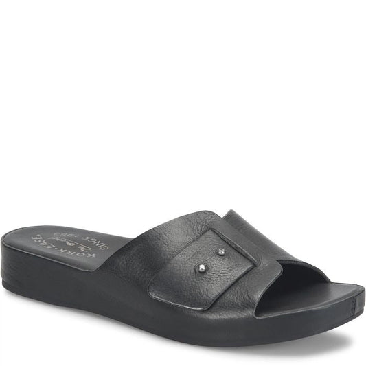 Mesa | Leather | Black - sandals - Kork - Ease