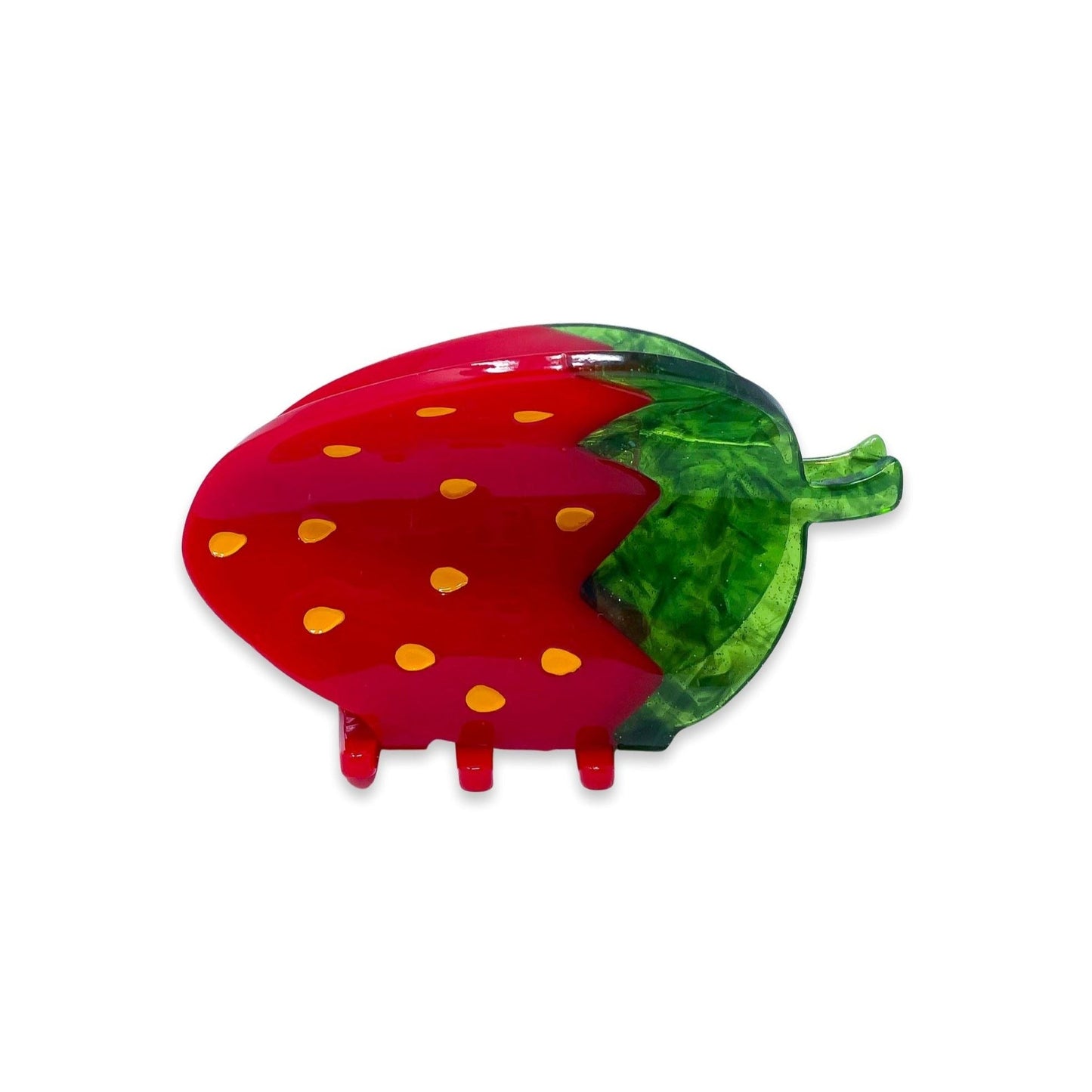Midi Red Strawberry Hair Claw Clip - HAIR - JENNY LEMONS