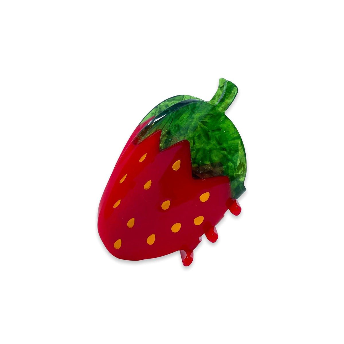 Midi Red Strawberry Hair Claw Clip - HAIR - JENNY LEMONS