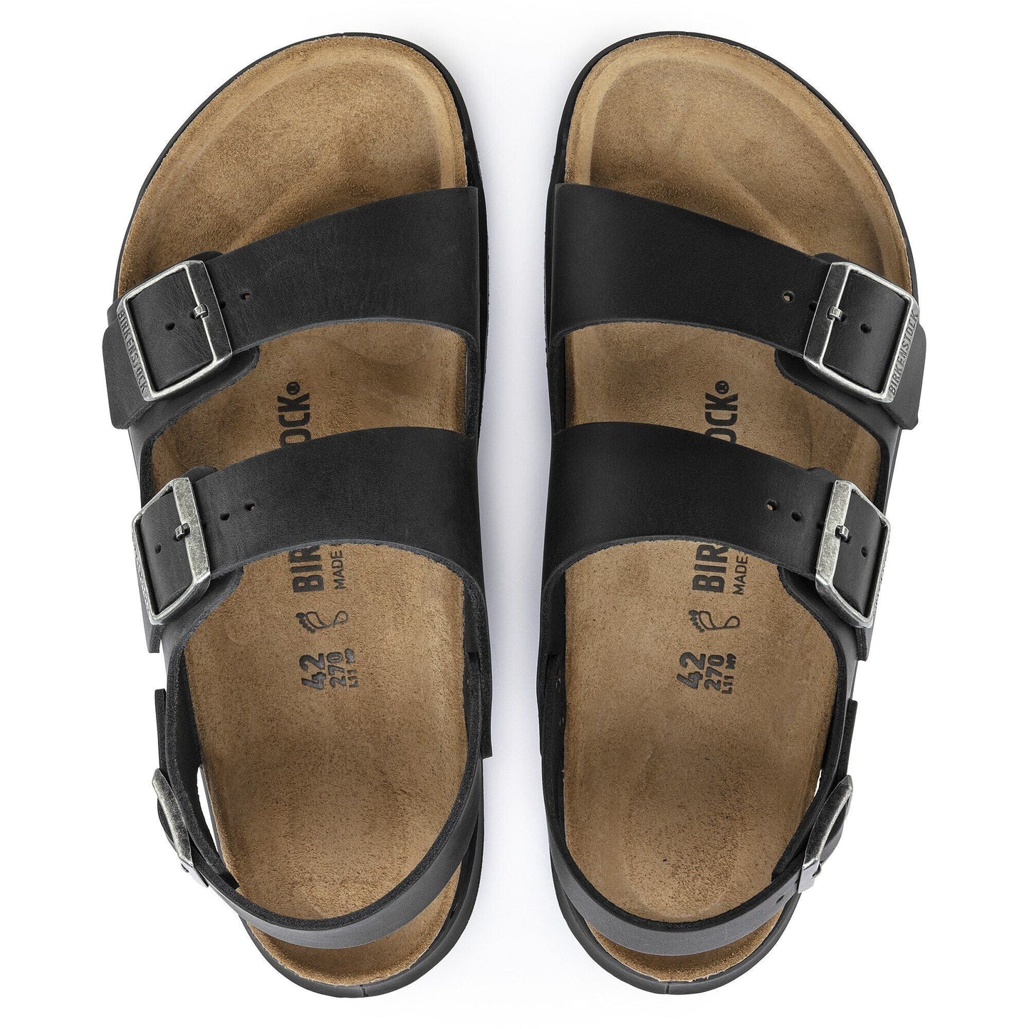 Milano Crosstown | Oiled Leather | Black - sandals - Birkenstock