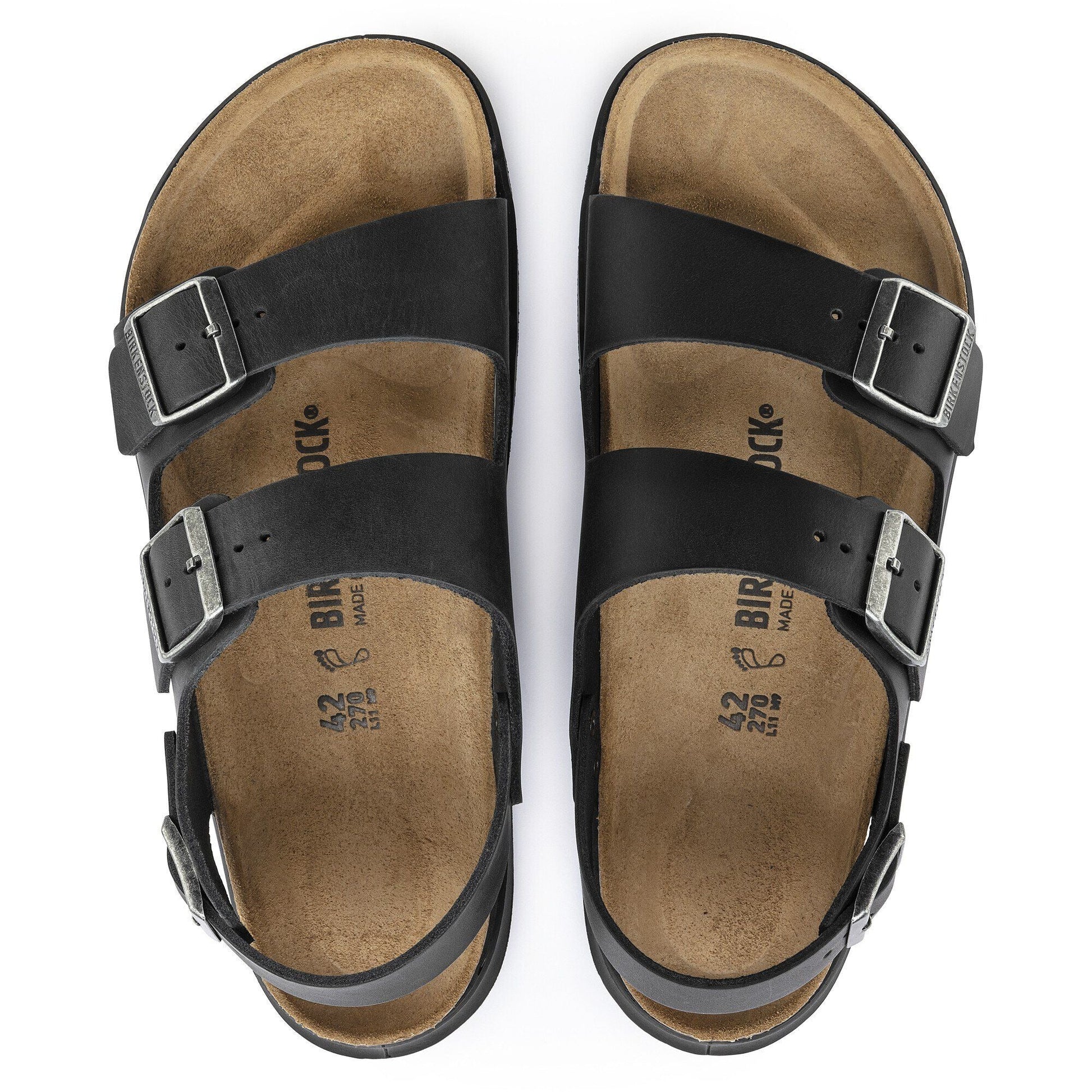 Milano Crosstown | Oiled Leather | Black - sandals - Birkenstock