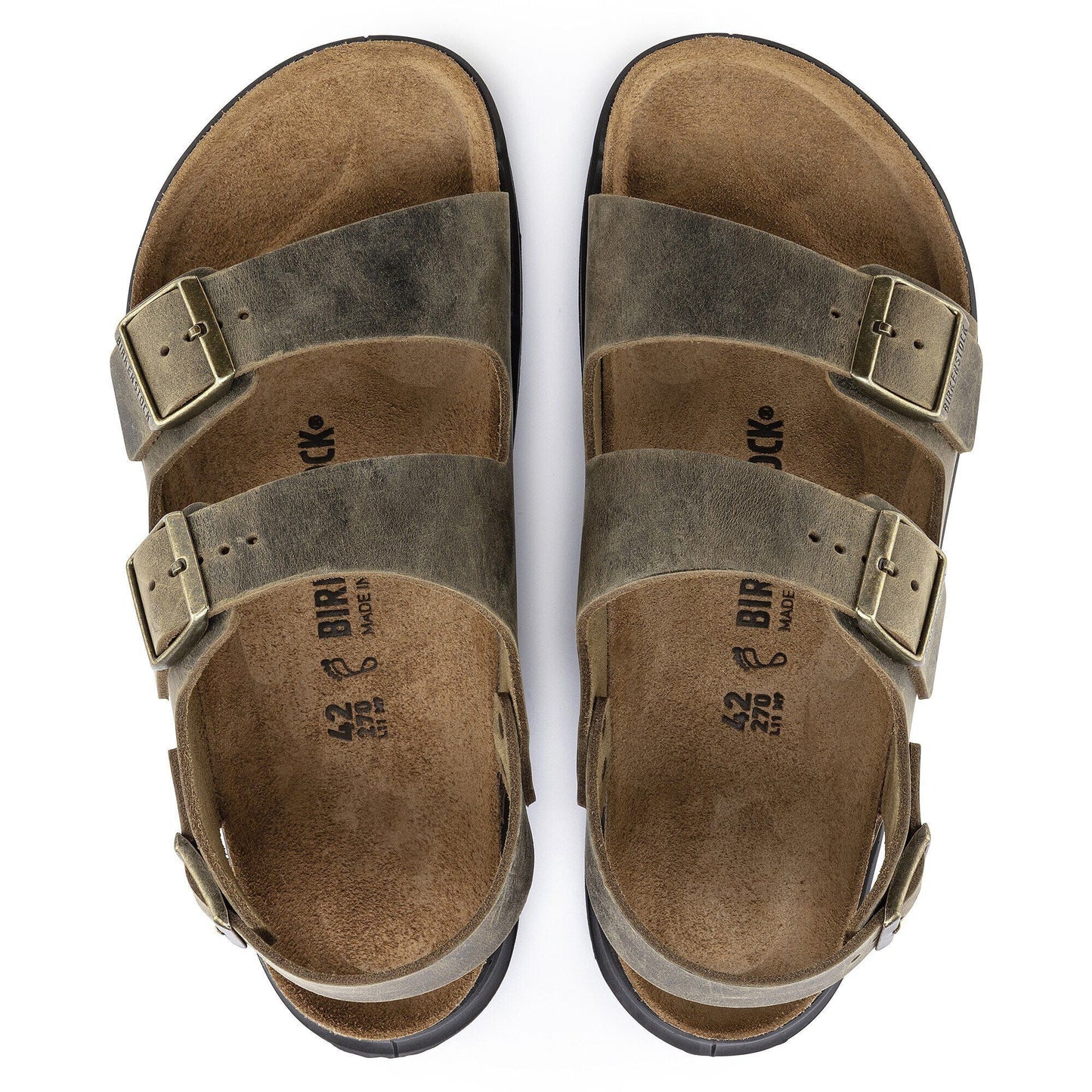 Milano Crosstown | Oiled Leather | Faded Khaki - sandals - Birkenstock