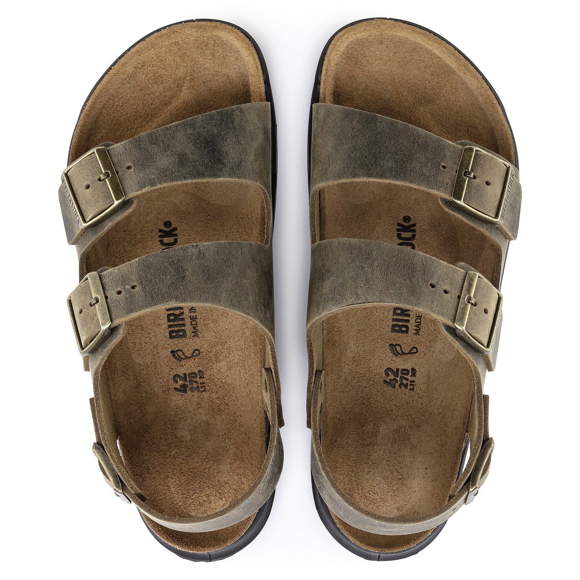 Milano Crosstown | Oiled Leather | Faded Khaki - sandals - Birkenstock