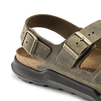 Milano Crosstown | Oiled Leather | Faded Khaki - sandals - Birkenstock