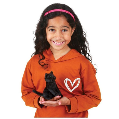 Mini Black Cat Puppet - TOY - FOLKMANIS