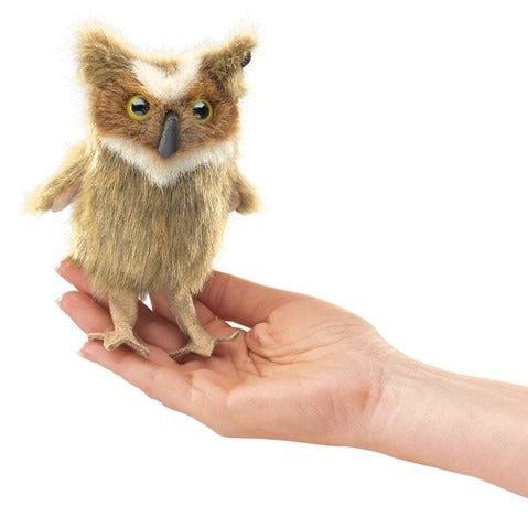 Mini Great Horned Owl Puppet - TOY - FOLKMANIS