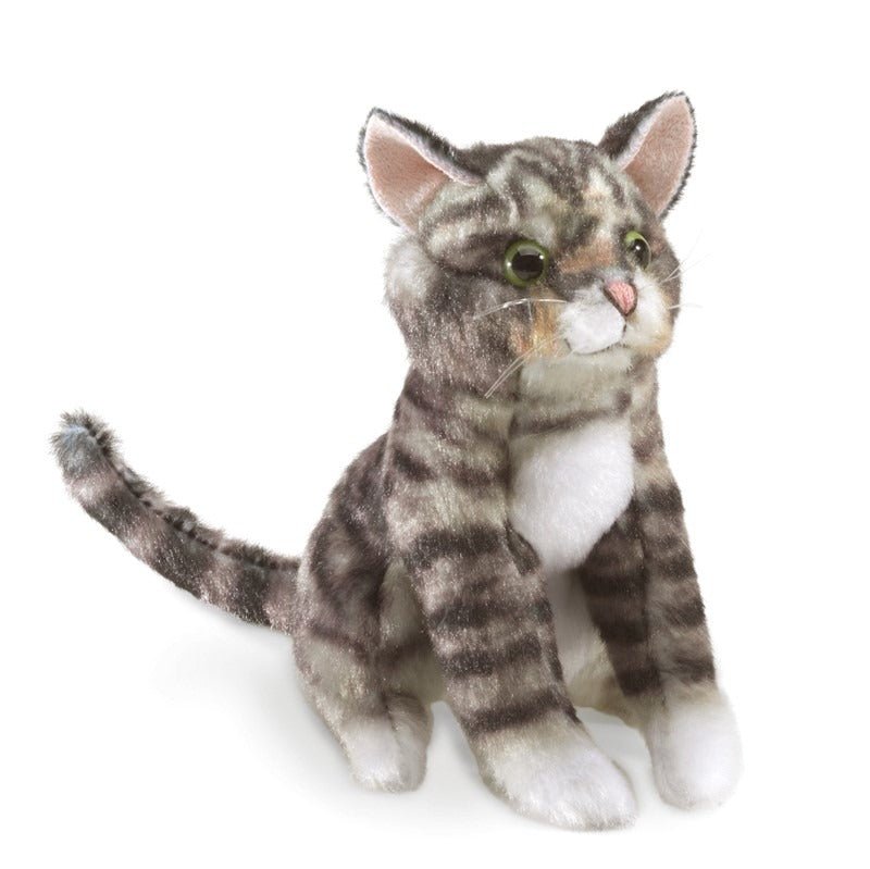 Mini Tabby Cat Gray Puppet - TOY - FOLKMANIS