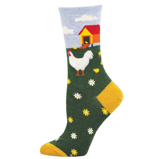 Mother Hen | Women | Green Heather - socks - Socksmith