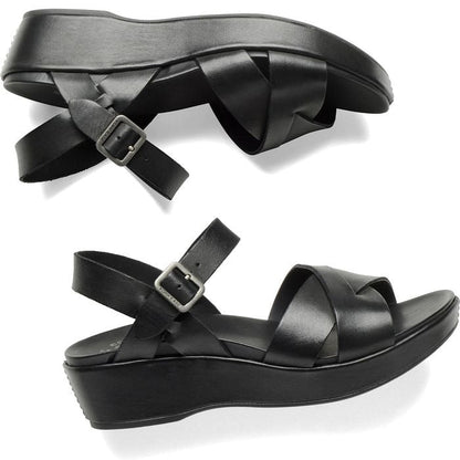 Myrna 2.0 | Leather | Black - Wedge - Kork - Ease