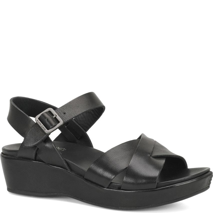 Myrna 2.0 | Leather | Black - Wedge - Kork - Ease