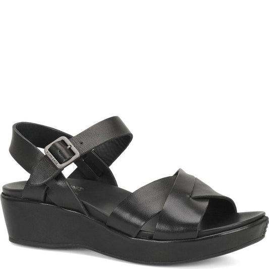 Myrna 2.0 | Leather | Black - Wedge - Kork - Ease