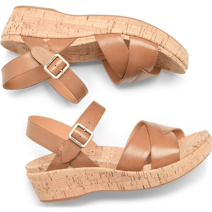 Myrna 2.0 | Metallic Leather | Golden Sand - Sandals - Kork - Ease