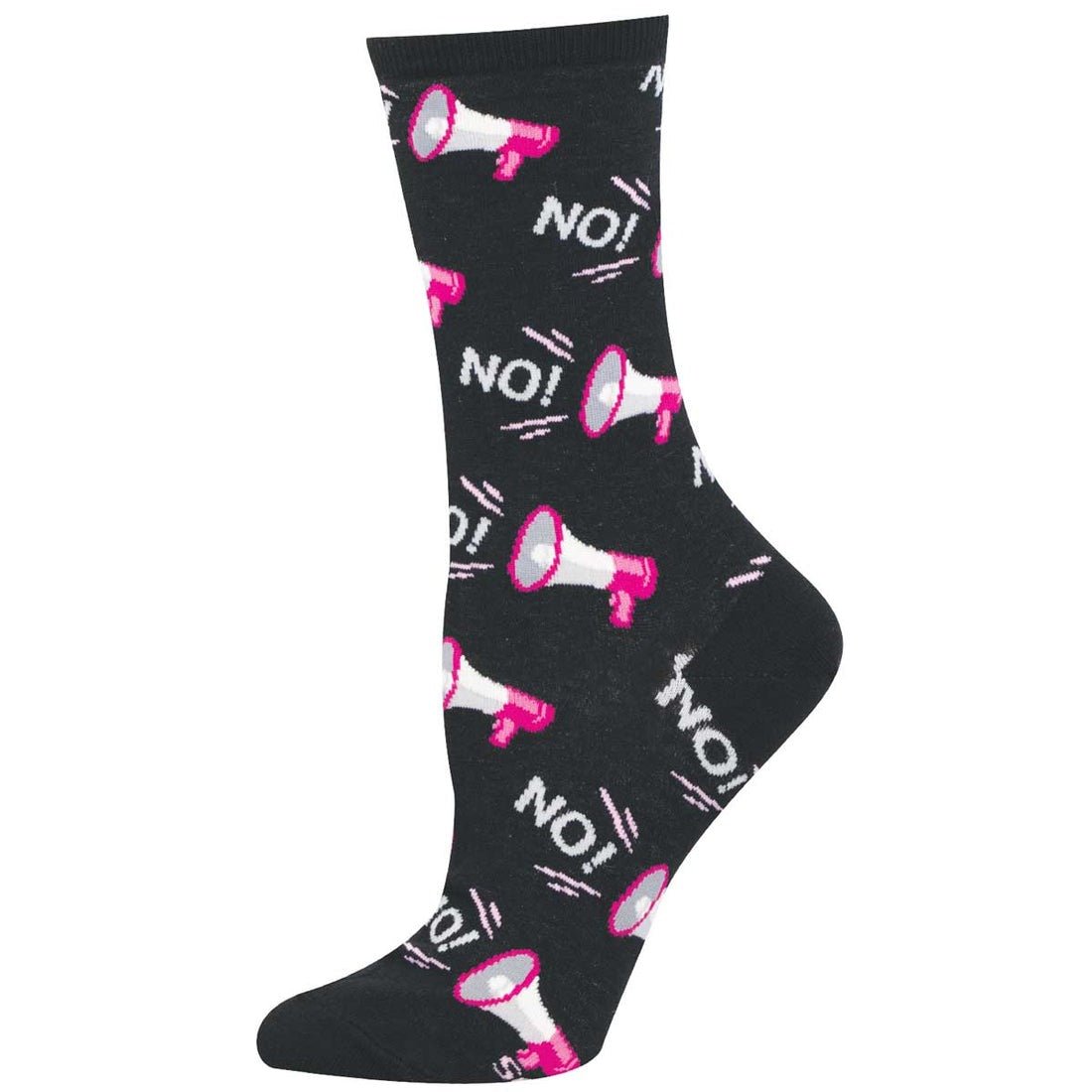 No (Say It Loud) | Women | Black - socks - Socksmith