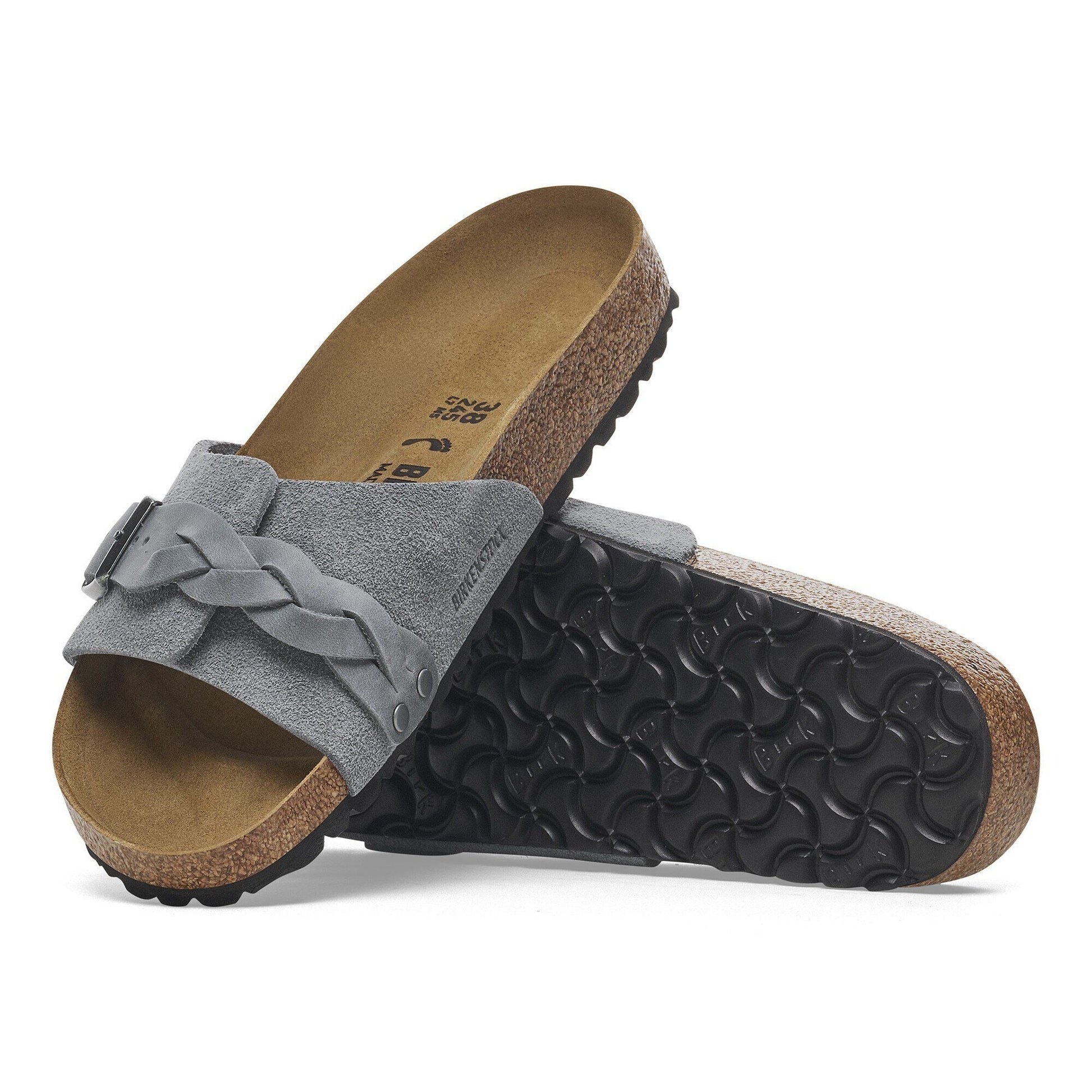 Oita Braid | Suede | Basalt Gray - Sandals - Birkenstock