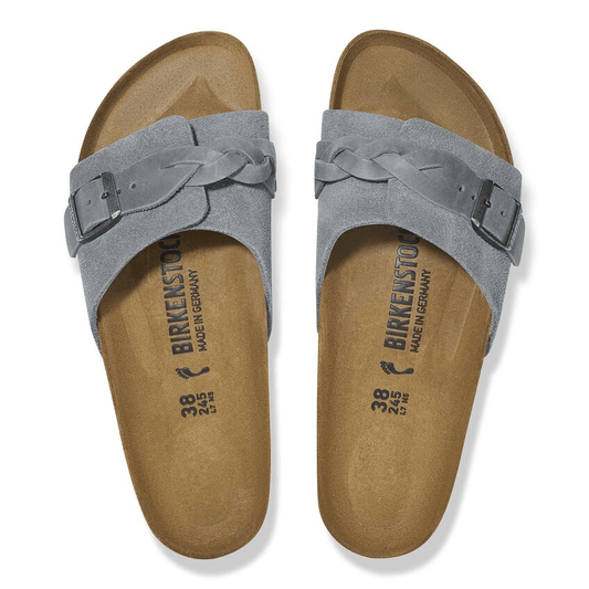 Oita Braid | Suede | Basalt Gray - Sandals - Birkenstock