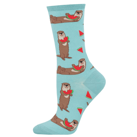 Ottermelon | Women's | Sky Blue - socks - Socksmith