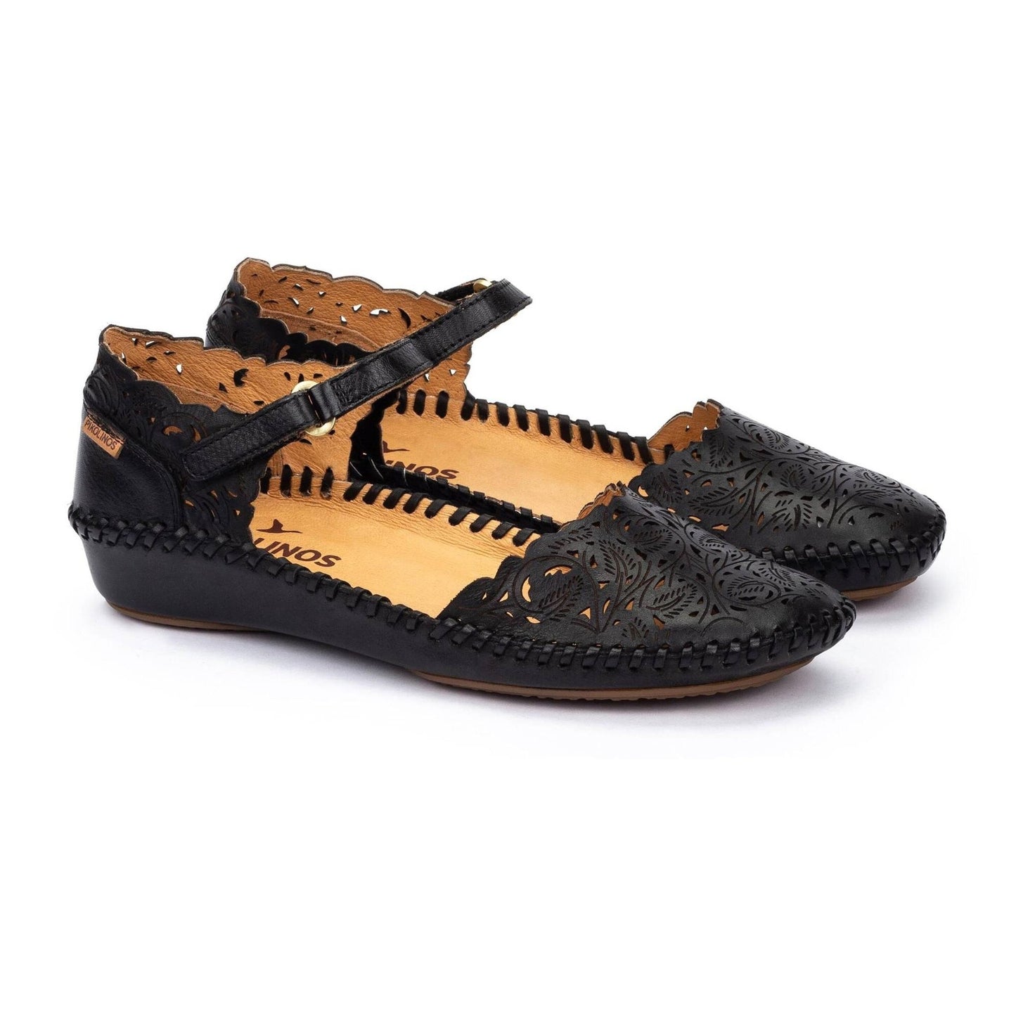 P. Vallarta | Leather | Black - Wedge - Pikolinos