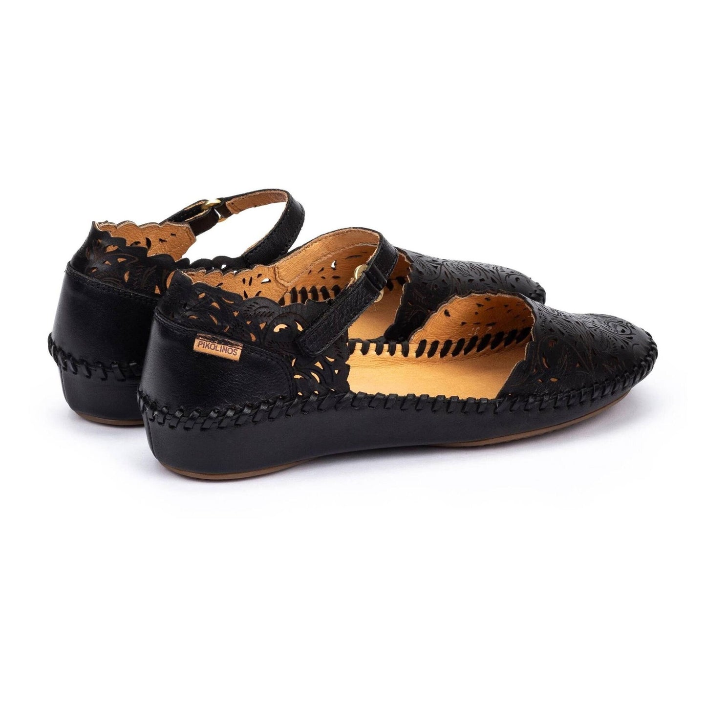 P. Vallarta | Leather | Black - Wedge - Pikolinos