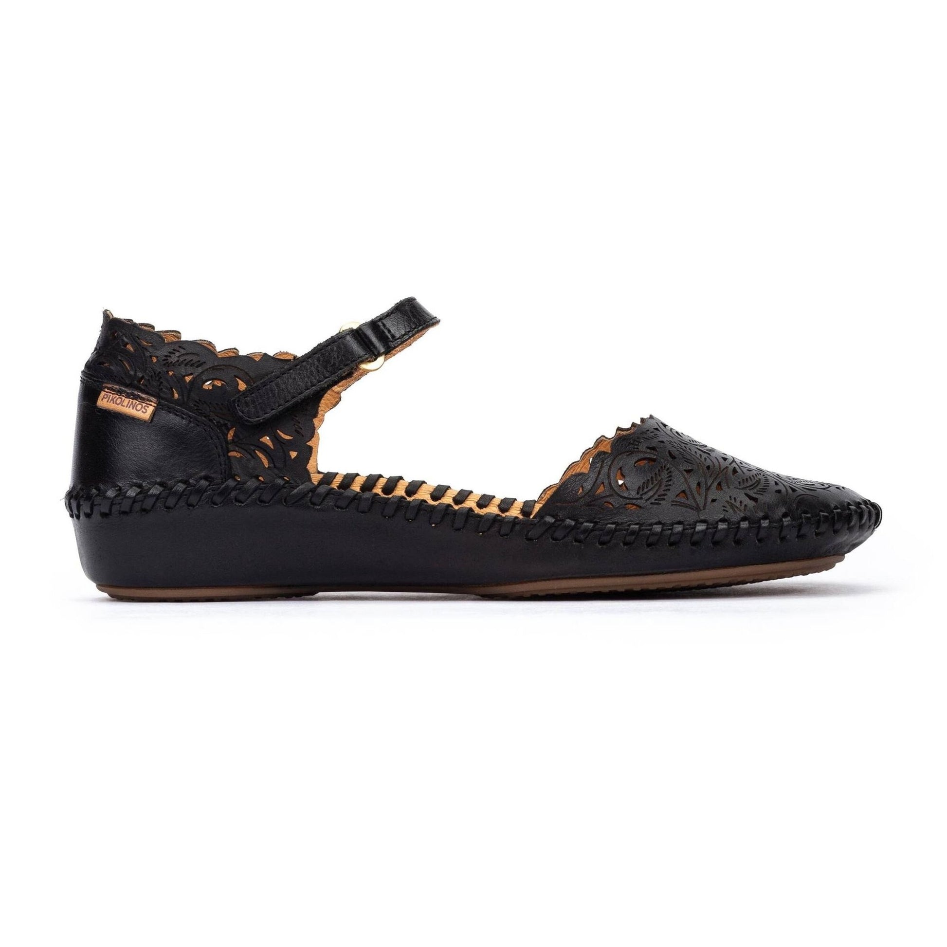 P. Vallarta | Leather | Black - Wedge - Pikolinos
