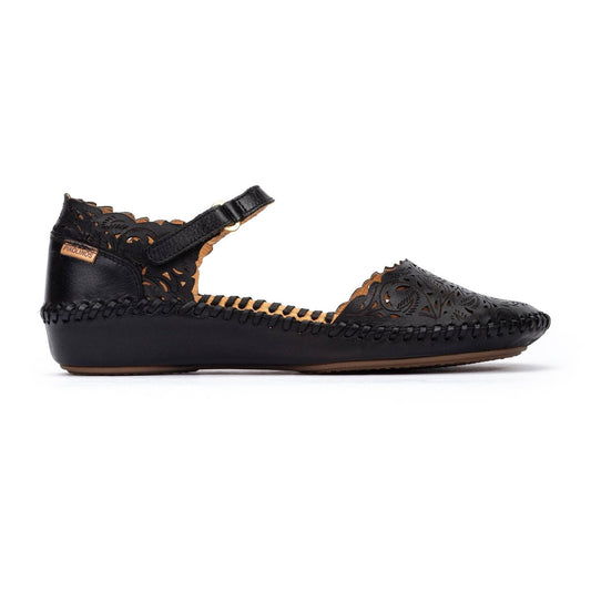 P. Vallarta | Leather | Black - Wedge - Pikolinos