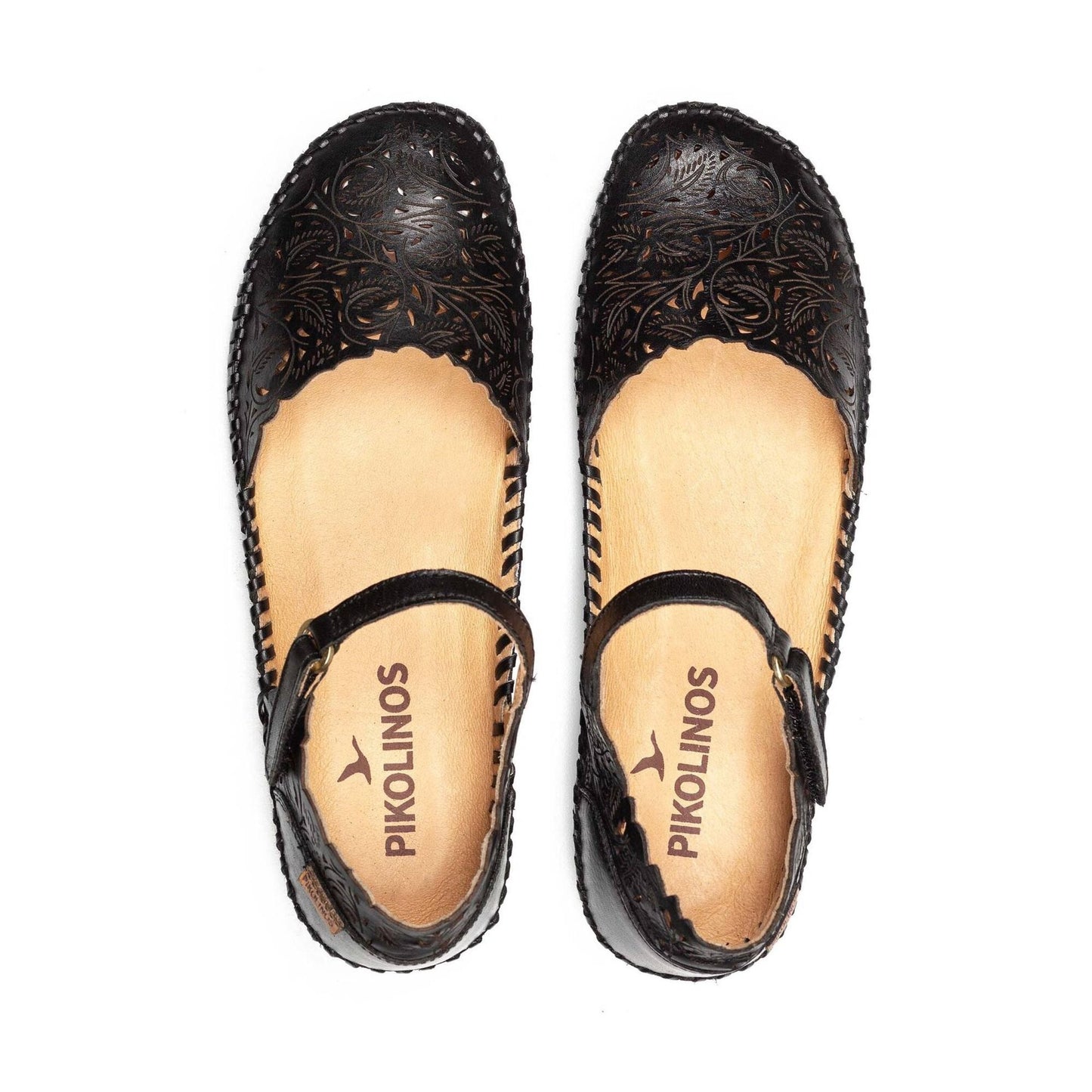 P. Vallarta | Leather | Black - Wedge - Pikolinos