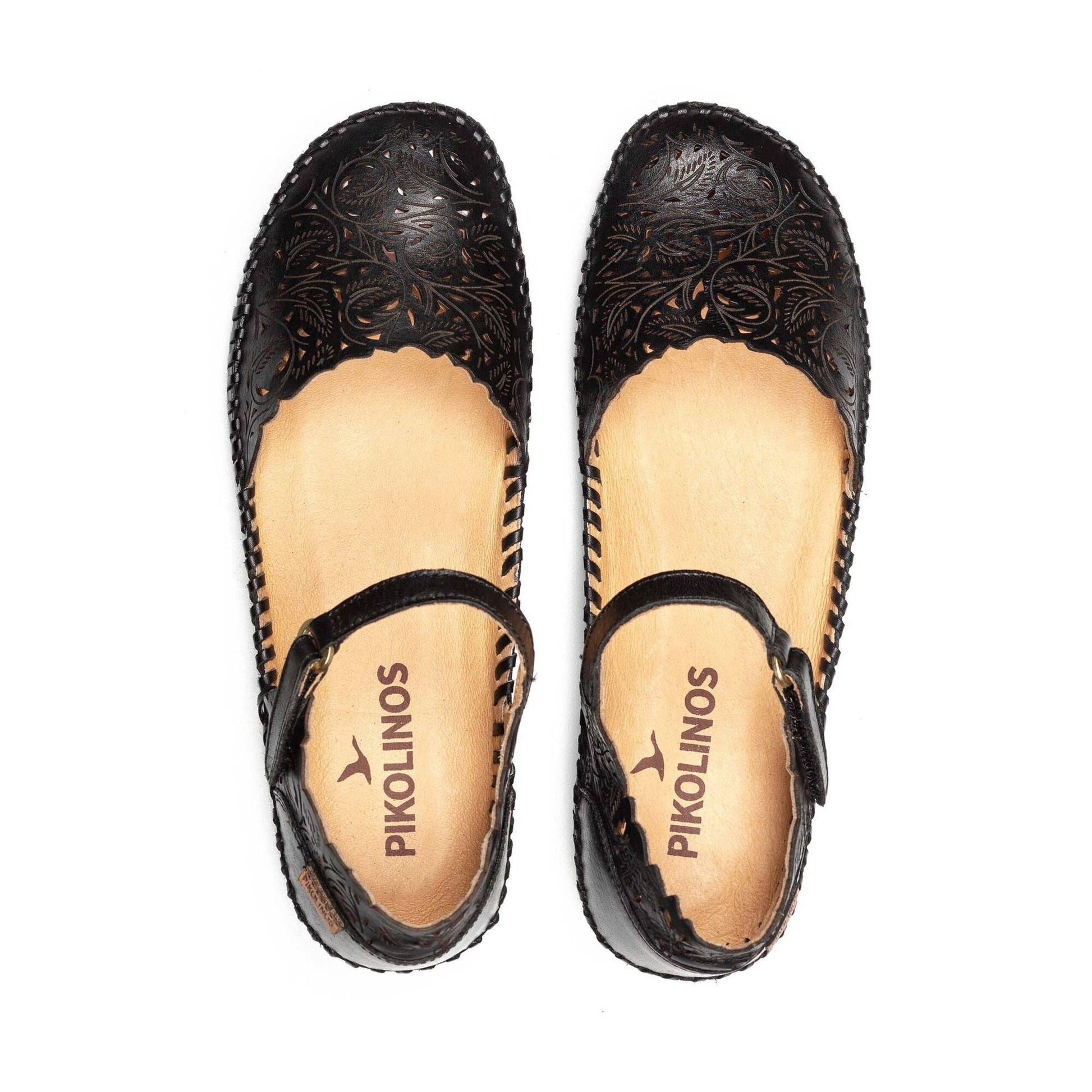 P. Vallarta | Leather | Black - Wedge - Pikolinos