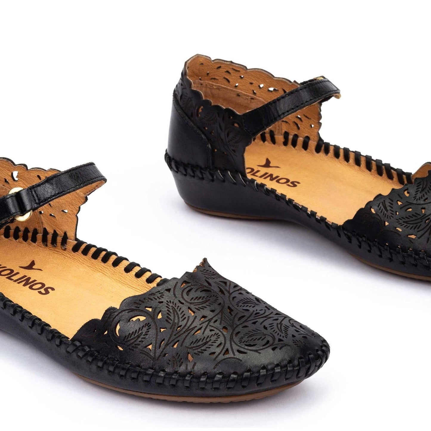P. Vallarta | Leather | Black - Wedge - Pikolinos