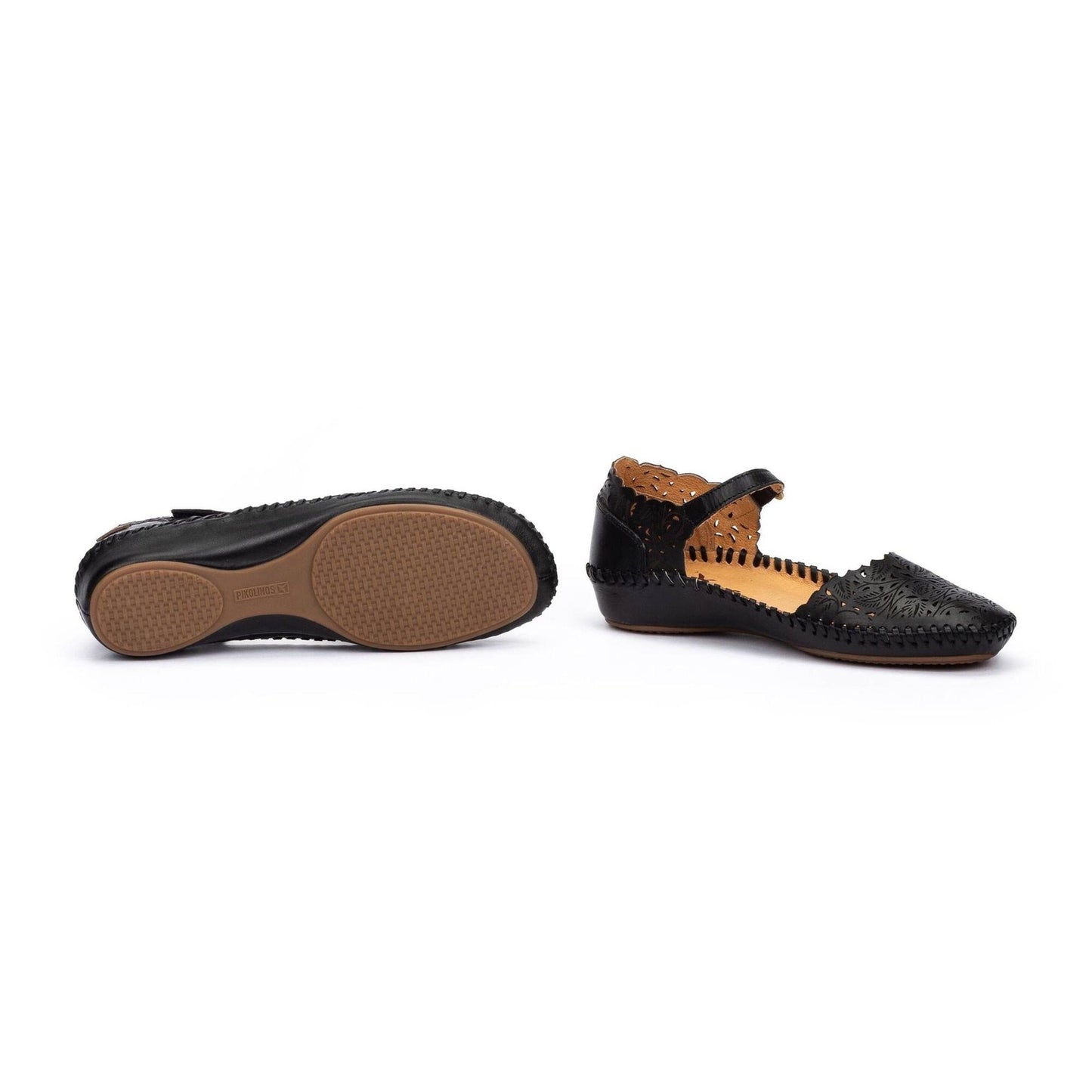 P. Vallarta | Leather | Black - Wedge - Pikolinos