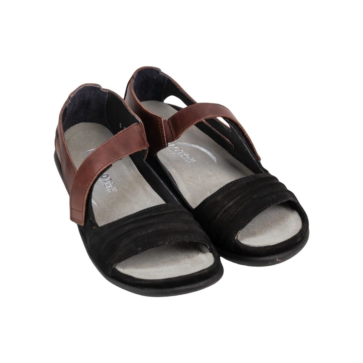 Papaki | Nubuck/Leather | Black/Cinnamon - sandals - Naot