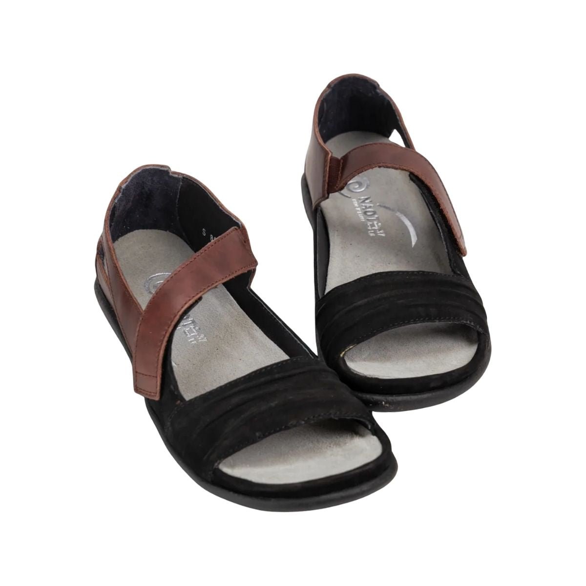 Papaki | Nubuck/Leather | Black/Cinnamon - sandals - Naot