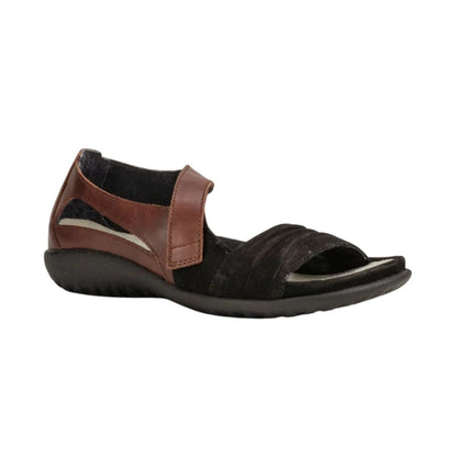 Papaki | Nubuck/Leather | Black/Cinnamon - sandals - Naot
