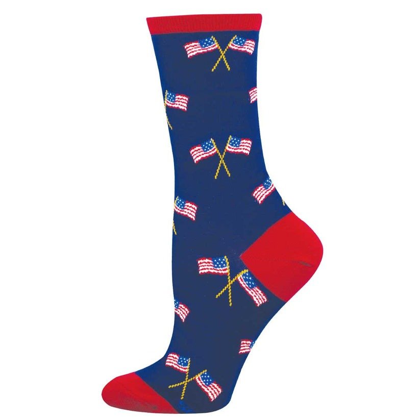 Patriotic Flags | Women | Navy - socks - Socksmith