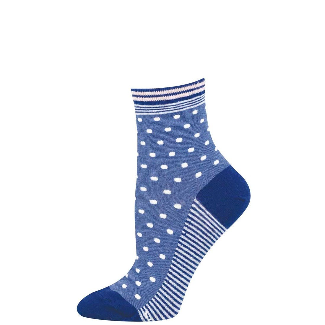 Pin Dot | Women | Blue Heather - socks - Socksmith