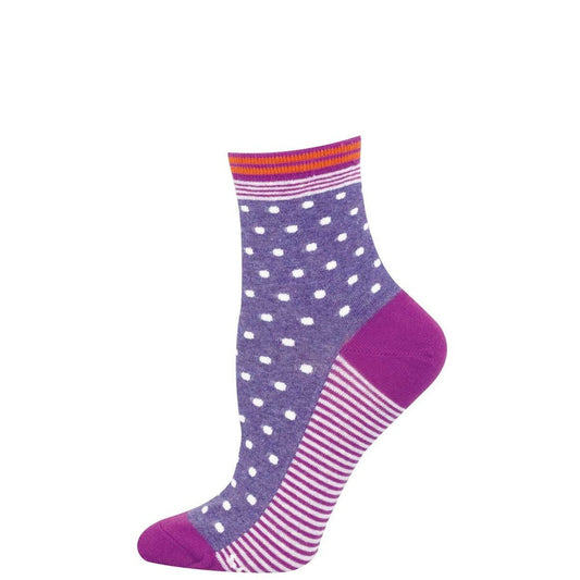 Pin Dot | Women | Purple Heather - socks - Socksmith