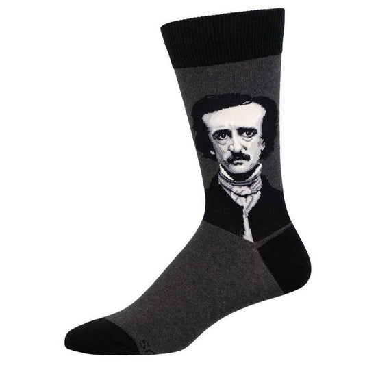 Poe | Men | Charcoal Heather - socks - Socksmith
