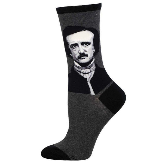 Poe | Women | Charcoal Heather - socks - Socksmith