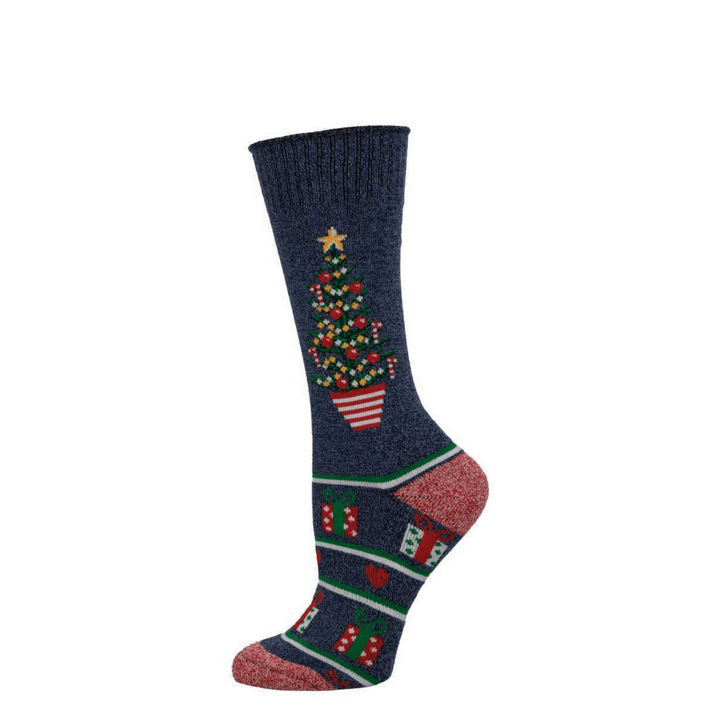 Presents Beneath The Tree | Women | Blue - socks - Socksmith