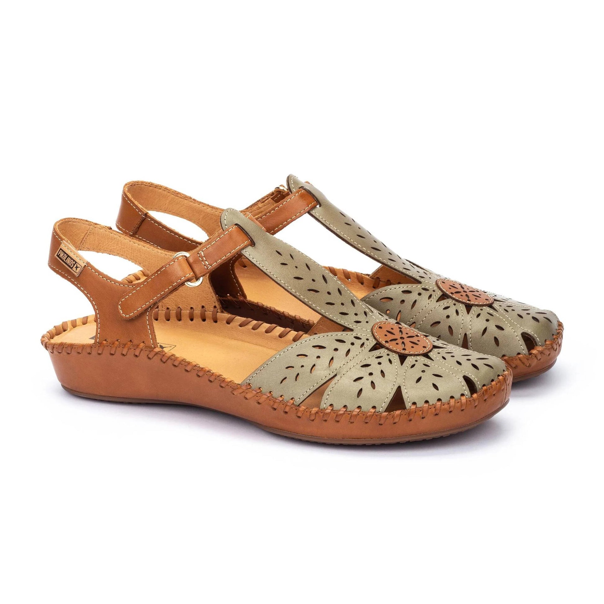 P.V. Laser Palm | Leather | Sage - Sandals - Pikolinos