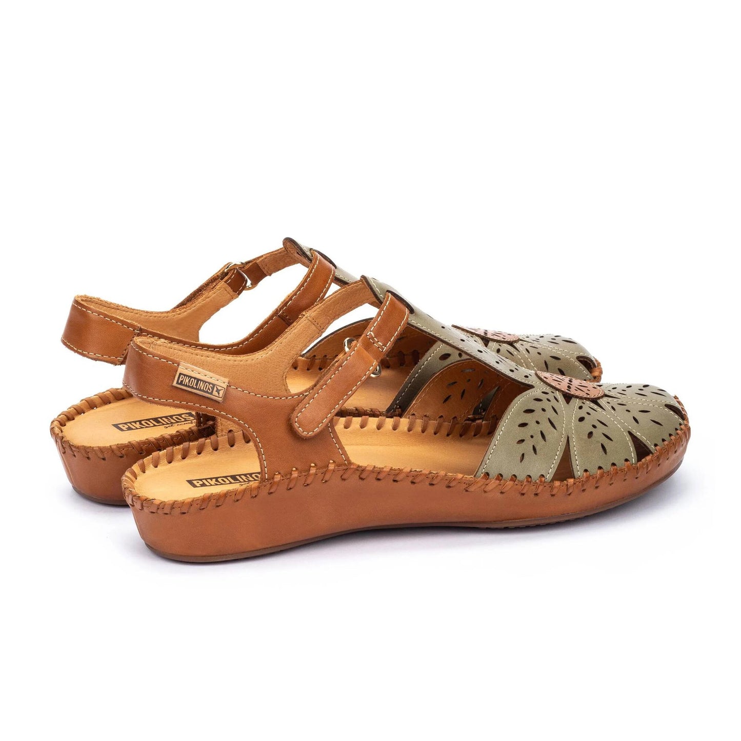 P.V. Laser Palm | Leather | Sage - Sandals - Pikolinos