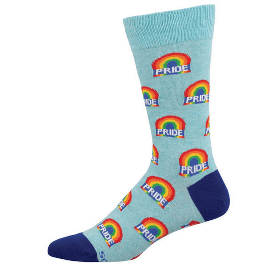 Rainbow Pride | Men | Blue Heather - Socks - Socksmith