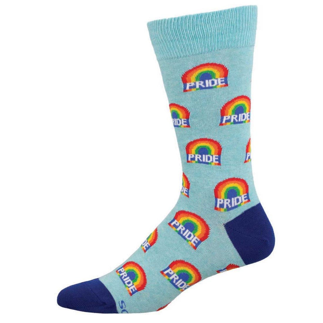 Rainbow Pride | Men | Blue Heather - socks - Socksmith