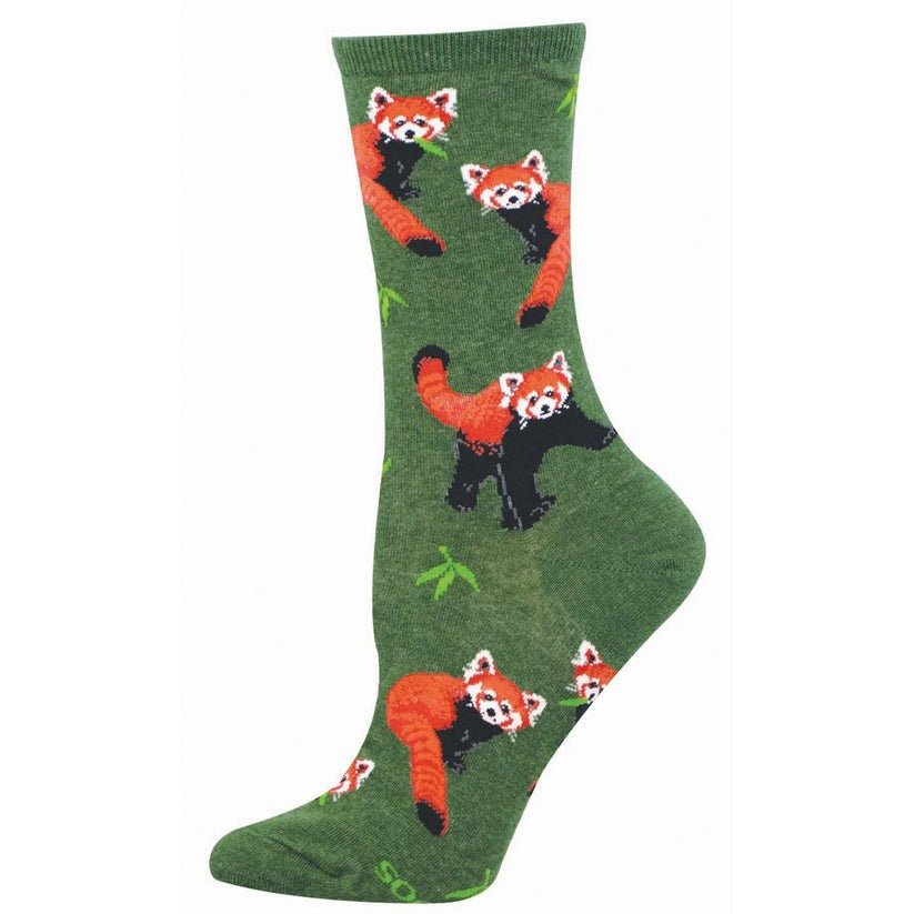 Red Panamonium | Women | Green Heather - socks - Socksmith