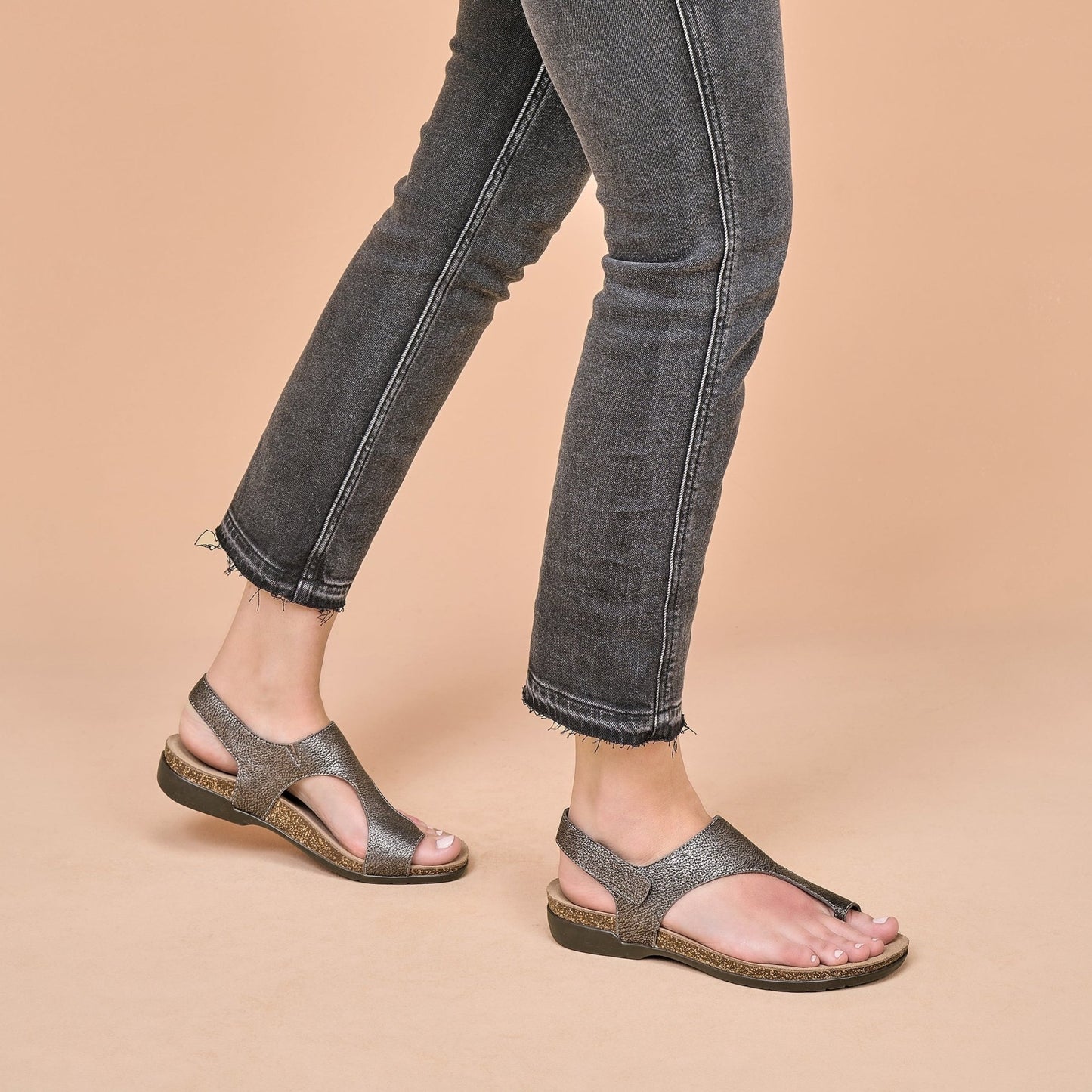 Reece | Metallic Leather | Pewter - sandals - Dansko