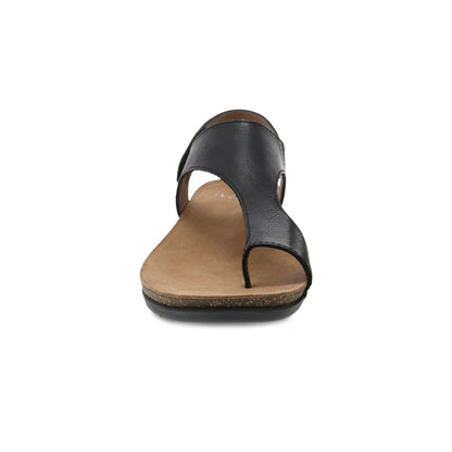 Reece | Waxy Burnished | Black - sandals - Dansko
