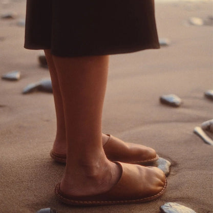 Roma | Leather | Cognac Brown - clog - VIBAe