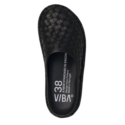 Roma Woven | Leather | Preto Black - clog - VIBAe