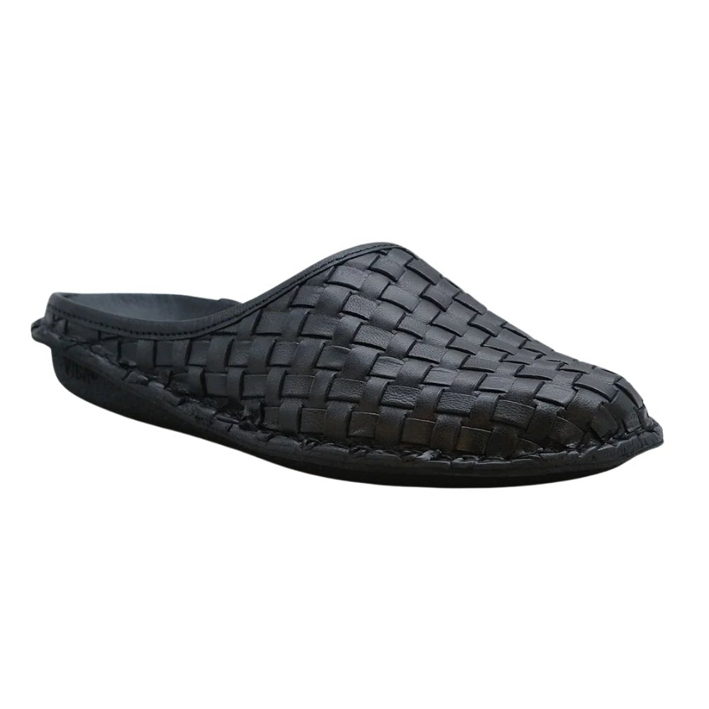 Roma Woven | Leather | Preto Black - clog - VIBAe